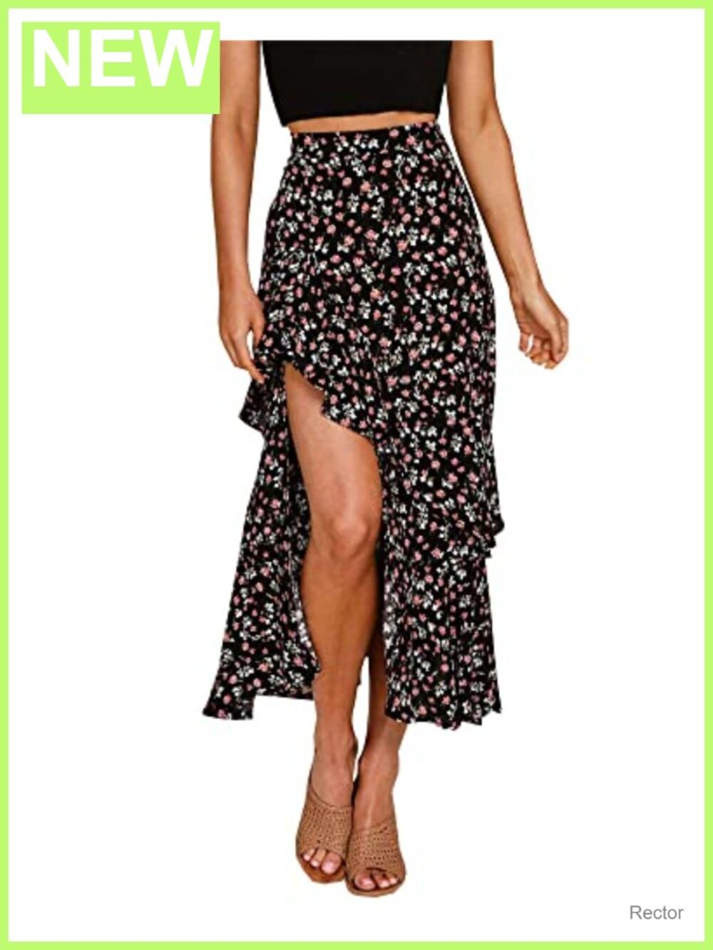 Boho High Low Maxi Skirt Flowy A-Line Vacation Beach Wear